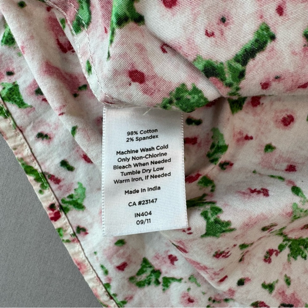 Talbots Pink & White Floral Ruffle Tank Top - Picture 7 of 8
